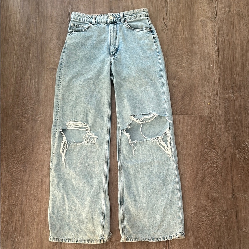 Light Blue Baggy Women Jeans